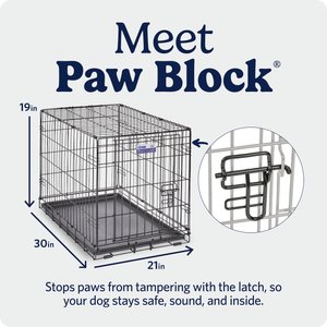 MidWest iCrate Fold & Carry Single Door Collapsible Wire Dog Crate, 30 inch