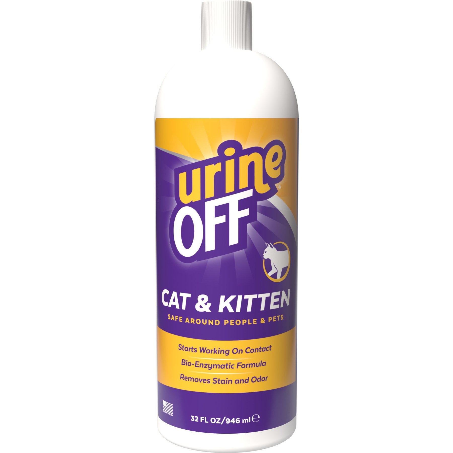 Urine Off Cat & Kitten Formula Stain & Odor Remover, 32-fl oz bottle