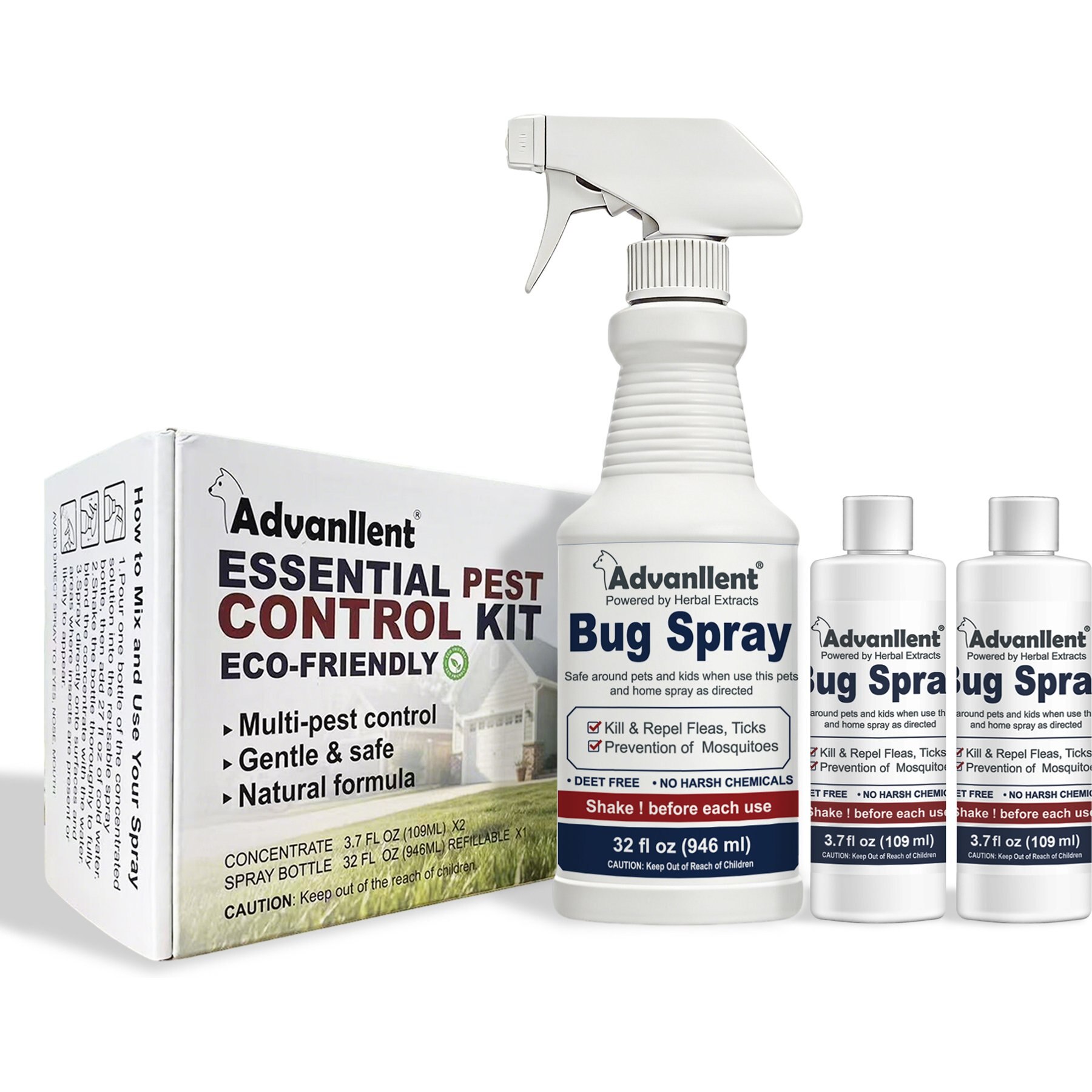 Advanllent House & Yard Natural Flea Treatment Spray for Dogs & Cats, 32-fl oz bottle