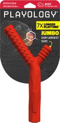 Playology Beef Scented Fetch Stick Dog Toy, Jumbo
