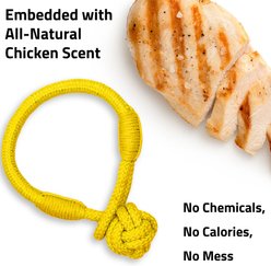 Playology Chicken Scented Young & Active Tough Tug Knot Dog Toy, Medium slide 2 of 6