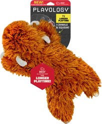 Playology Beef Scented Highland Cow Plush Squeaky Dog Toy