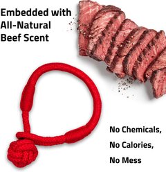Playology Beef Scented Young & Active Tough Tug Knot Dog Toy, Medium slide 2 of 6