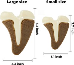 Kseroo Steak Edible Leather & Durable Nylon Dual-Material Dog Chew Toy, Brown/White, Large slide 2 of 6
