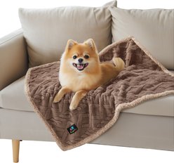 Luciphia Waterproof Soft Bed Couch Dog Blanket, Khaki, Small