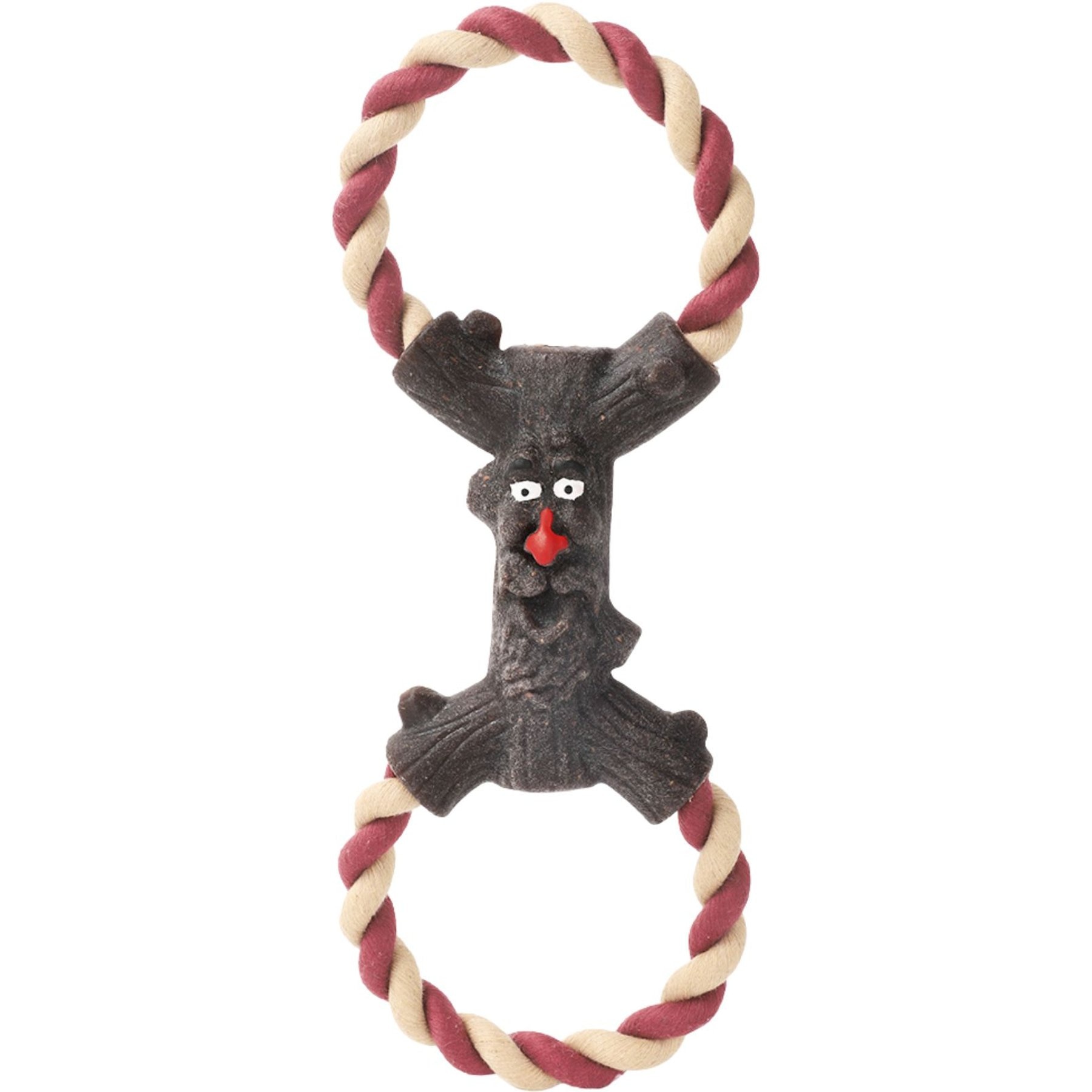 HugSmart Tree Monster John Plush with Rope Tug Dog Toy, Medium/Large