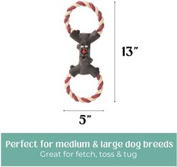 HugSmart Tree Monster John Plush with Rope Tug Dog Toy, Medium/Large slide 2 of 5