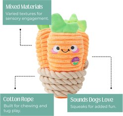 HugSmart Carrot Bunch Plush with Rope Tug Dog Toy, Medium/Large slide 2 of 5