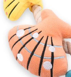 HugSmart Shell Necklace Plush with Rope Tug Dog Toy, Medium slide 2 of 6