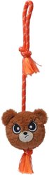 HugSmart Teddy Bear Ball with Rope Tug Dog Toy, Medium/Large