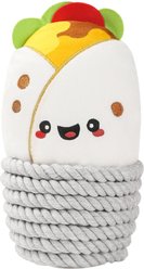 HugSmart Burrito Plush with Rope Tug Dog Toy, Medium/Large