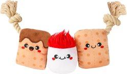 HugSmart S'mores Plush with Rope Tug Dog Toy, Medium