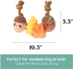 HugSmart Acorn Plush with Rope Tug Dog Toy, Medium slide 2 of 5