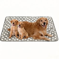 Golopet Self Color Changing Cooling Pad, Washable Non-Toxic Summer Blanket Dog Crate Mat, Grey, X-Large: 44 x 32 -in