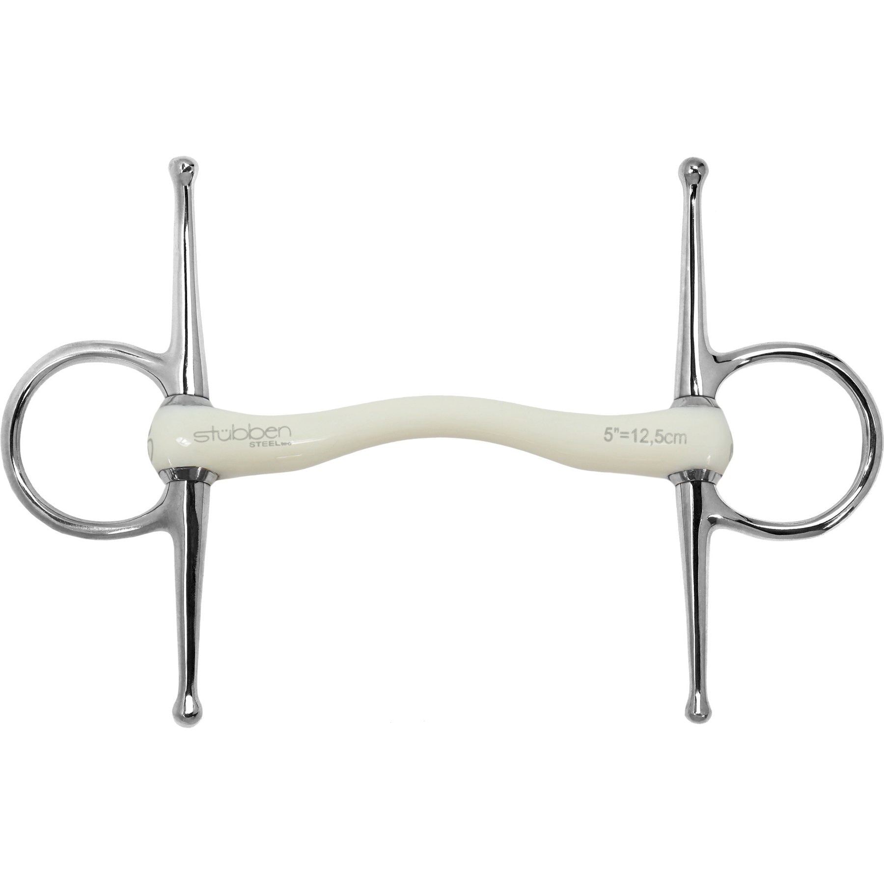 Stubben Fine Line Flex Horse Full-Cheek Snaffle, 4 1/2-in