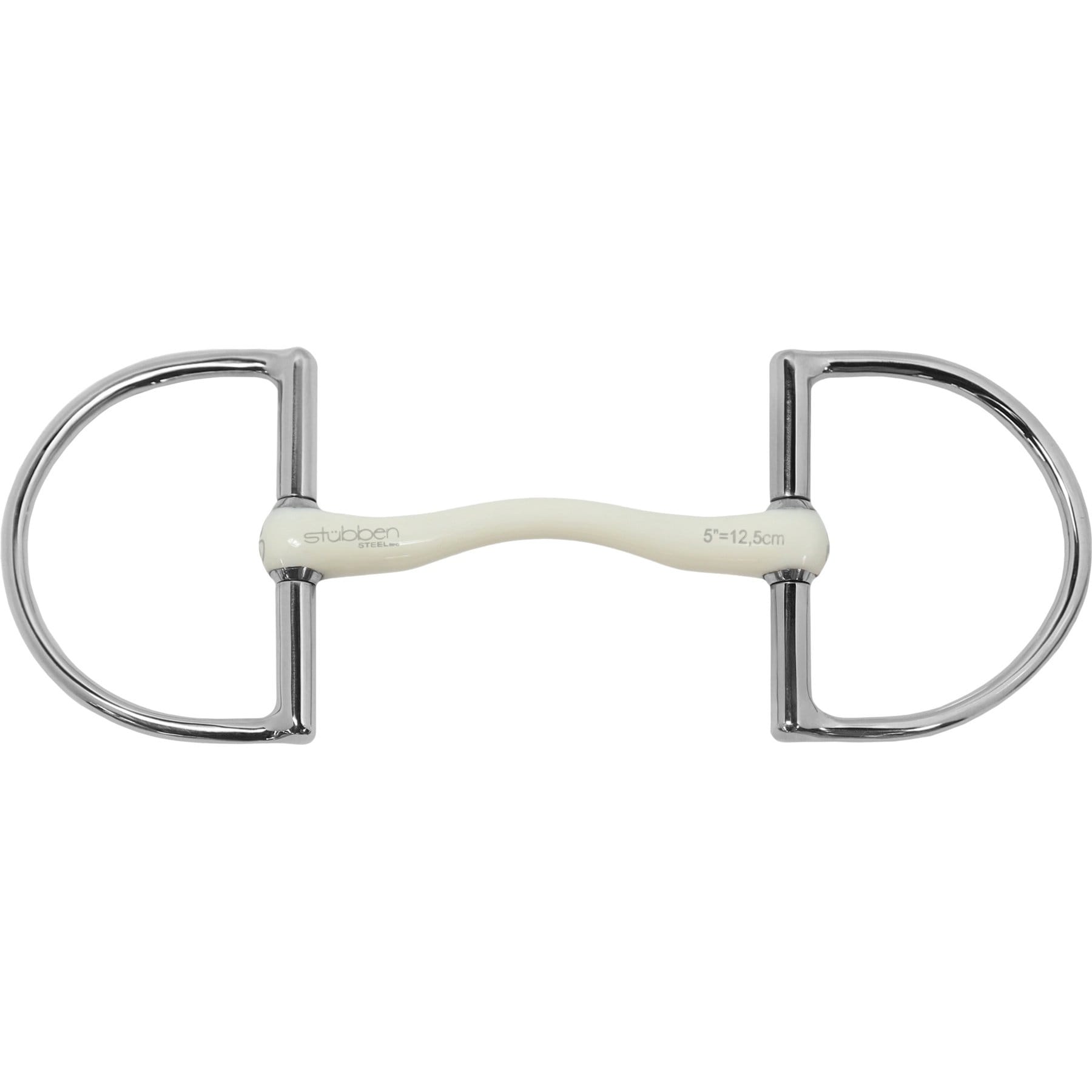 Stubben Fine Line Flex Horse D-Ring Bit, 5-in