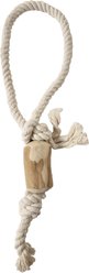 Advance Pet Product Tug & Chew Coffee Wood Rope Bite Dog Toy