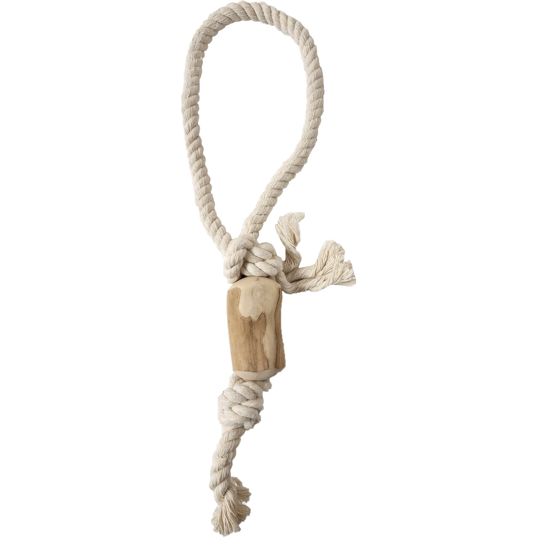 Advance Pet Product Tug & Chew Coffee Wood Rope Bite Dog Toy