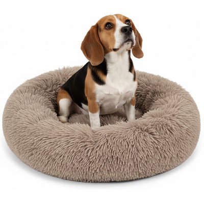 PetAmi PetAmi Donut Cat & Dog Bed, Taupe, Medium