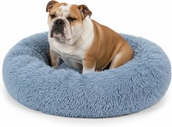 PetAmi Donut Cat & Dog Bed, Dusty Blue, Medium