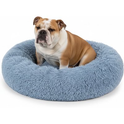 PetAmi PetAmi Donut Cat & Dog Bed, Dusty Blue, Medium