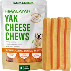 Bark&Spark Yak Cheese Himalayan Dog Chews, Small, 4 count