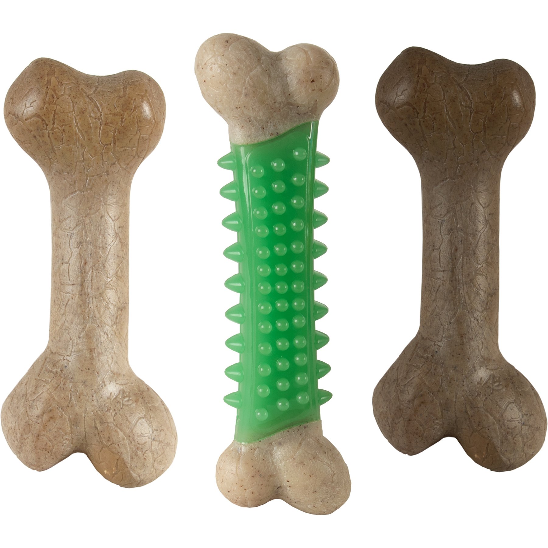 Hero Bonetics Dental Femur Combo Tough Dog Chew Toy, Small, 3 count