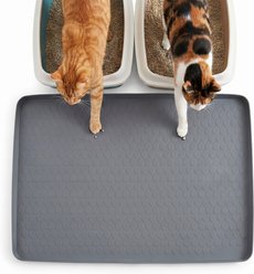 Mora Pets Waterproof Silicone Cat Litter Box Mat, Gray, Meduim