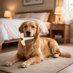 Kseroo Steak Edible Leather & Durable Nylon Dual-Material Dog Chew Toy, Brown/White, Small slide 2 of 6