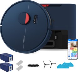 bObsweep Dustin Robotic Vacuum Cleaner & Mop with 100-Day Auto-Empty Dock, Navy