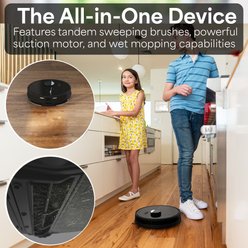 bObsweep Dustin Self-Empty Robotic Vacuum Cleaner & Mop with 100-Day Dock & Odor Control Bags, Night slide 2 of 7