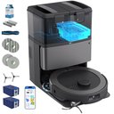 bObsweep Maxim Robot Vacuum Cleaner with Auto-Wash, Auto-Dry, Auto-Empty Dock, Odor Filtering Bags, Self-Cleaning Brush & 4 Boosted Suction, Titanium