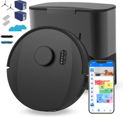 bObsweep UltraVision Pet Self-Empty Robot Vacuum & Mop with 1.5-gal Odor-Control Bags, Tangle-Free Brushes & Object-Aware Technology, Gunmetal