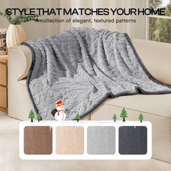 Luciphia Waterproof Soft Bed Couch Dog Blanket, Light Gray, Small slide 2 of 8