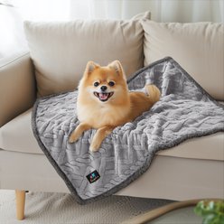 Luciphia Waterproof Soft Bed Couch Dog Blanket, Light Gray, Small slide 1 of 8