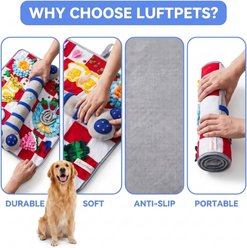 LuftPets Squeaky Bone Snuffle Mat Dog Toy, Large, Red slide 2 of 8