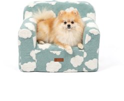 SportPet Designs Lounge Chair Orthopedic Furniture Style Sofa Dog & Cat Bed with Backrest, Cloud Blue