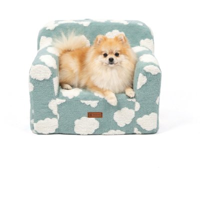 SportPet Designs SportPet Designs Lounge Chair Orthopedic Furniture Style Sofa Dog & Cat Bed with Backrest, Cloud Blue
