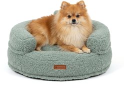 SportPet Designs Lounge Chair Orthopedic Furniture Style Sofa Dog & Cat Bed with Bone Pillow & Backrest, Cloud Blue