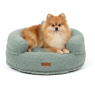 SportPet Designs SportPet Designs Lounge Chair Orthopedic Furniture Style Sofa Dog & Cat Bed with Bone Pillow & Backrest, Cloud Blue