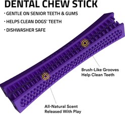 Playology Pork Sausage Scented Dental Chew Stick Dog Toy, Medium slide 2 of 6