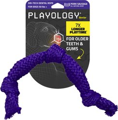 Playology Pork Sausage Scented Dri-Tech Dental Rope Dog Toy, Jumbo