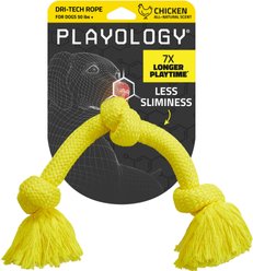 Playology Dri-Tech Chicken Scented Rope Dog Toy, Jumbo