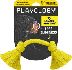 Playology Dri-Tech Chicken Scented Rope Dog Toy, Medium
