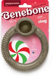 Benebone Christmas Ring Peppermint Tough Dog Chew Toy, Small