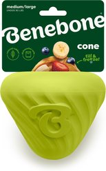 Benebone Rubber Cone Treat Dispensing Dog Toy, Green