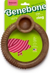 Benebone Bacon Flavor Ring Tough Dog Chew Toy, Large