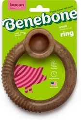 Benebone Bacon Flavor Ring Tough Dog Chew Toy, Small