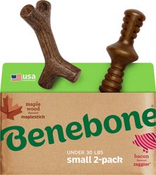 Benebone 2-Pack Maplestick Zaggler Dog Chew Toy, Small