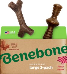 Benebone 2-Pack Maplestick Zaggler Dog Chew Toy, Large